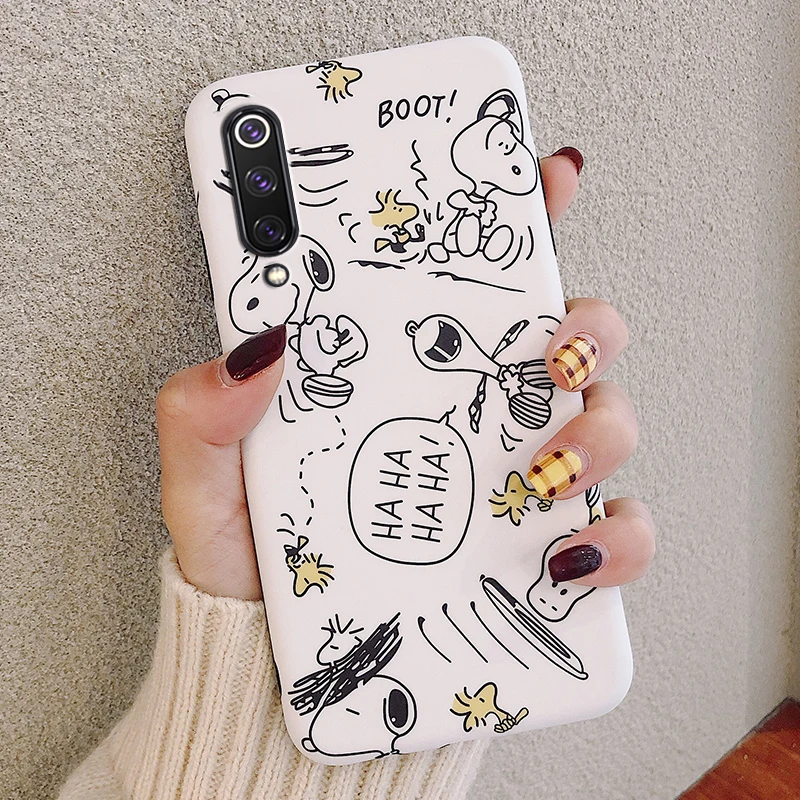 Cartoon Beagle Phone Case Soft mi 9SE 8 Explorer A2 For Xioami 6 Mix 2s MAX3 Matte IMD Silicone Back Cute God Antiknock Couqe |