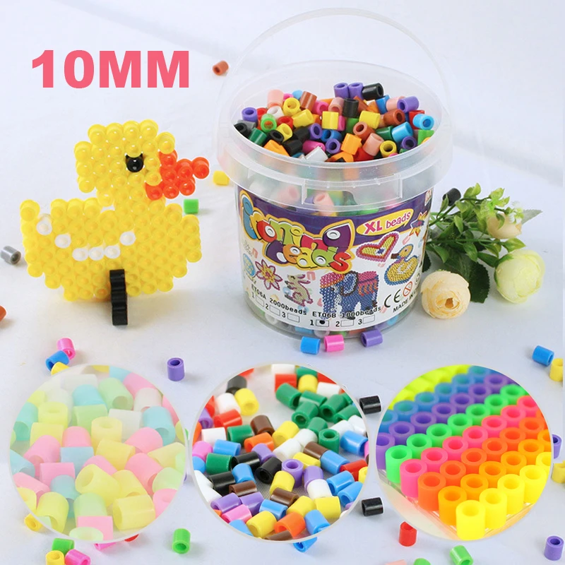 Смешанные цвета 10 мм 2000 шт бутилированные экологически чистые diy Хама perler 3D мелти