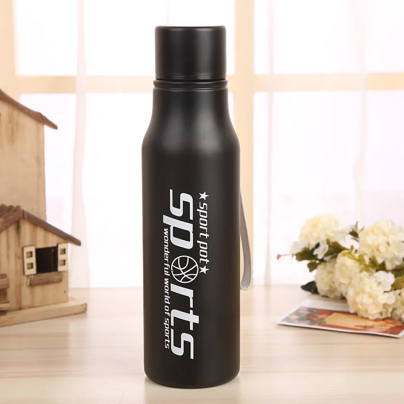 ZT Новый Нержавеющая сталь форма пивной бутылки бутылка для воды с веревкой один