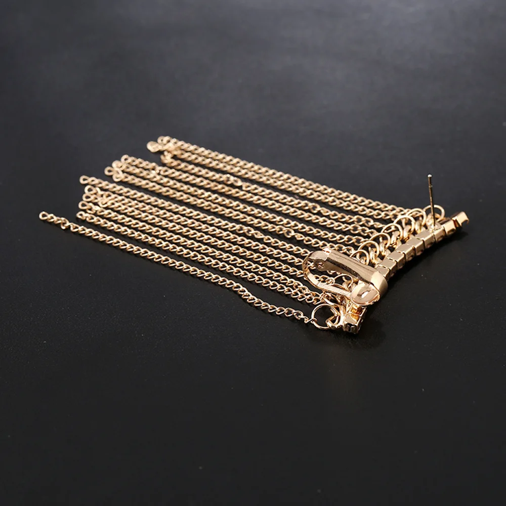 Женская цепочка-манжета ZLDYOU ювелирное изделие в стиле панк с кристаллами и