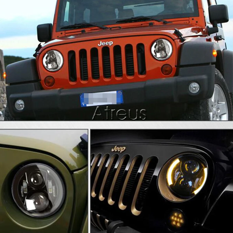 Atreus 1 пара 7 &quot60 Вт Автомобильный светодиодный фар для джипа C J Wrangler JK по низкой