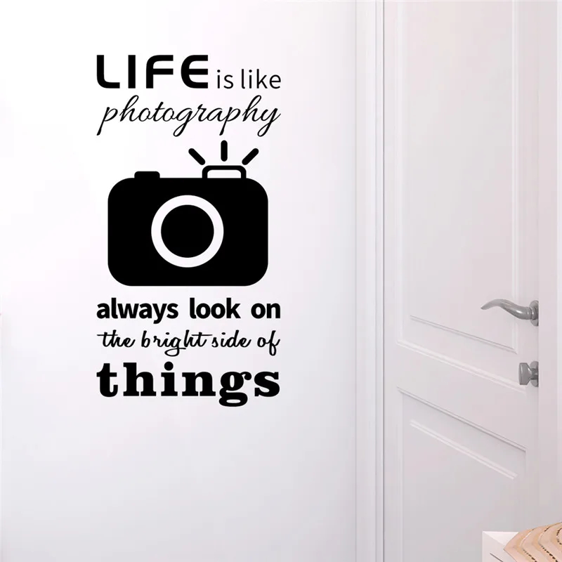 Наклейки на стену с камерой life is like a украшение для гостиной настенные наклейки