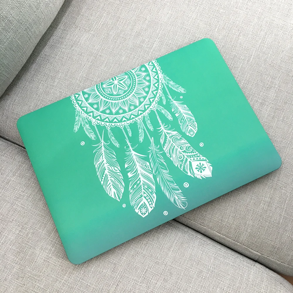 Чехол для ноутбука Gradent Green Dream Catcher для Apple Macbook Pro retina 12 13 New Air 11 13 с сенсорной панелью retina ID A1466 A1932