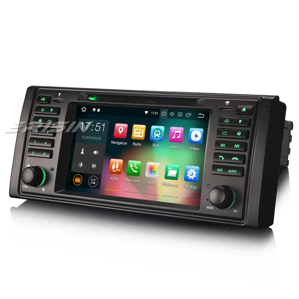 Erisin ES7839B Android 8 0 7 дюймов dvd octa core RMA 4G для E39|Автомагнитолы| |