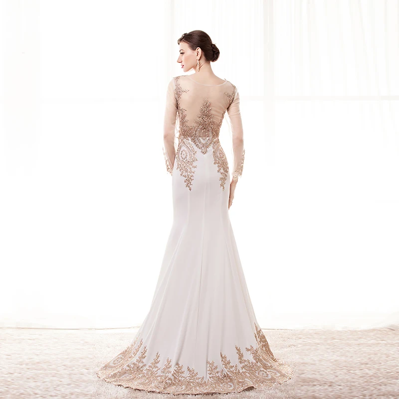 JaneVini винтажные платья для матери невесты с рукавом золотым кружевом и