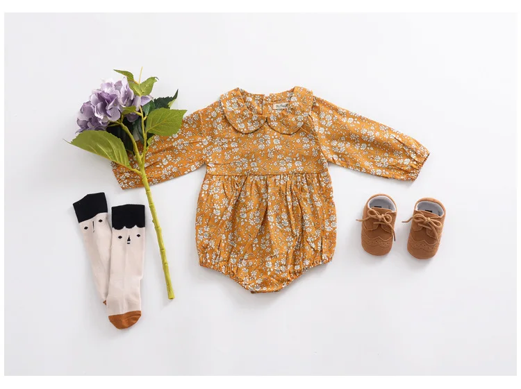 Одежда для маленьких девочек яркий цветочный зимний комбинезон 3-24 месяцев 2019 |