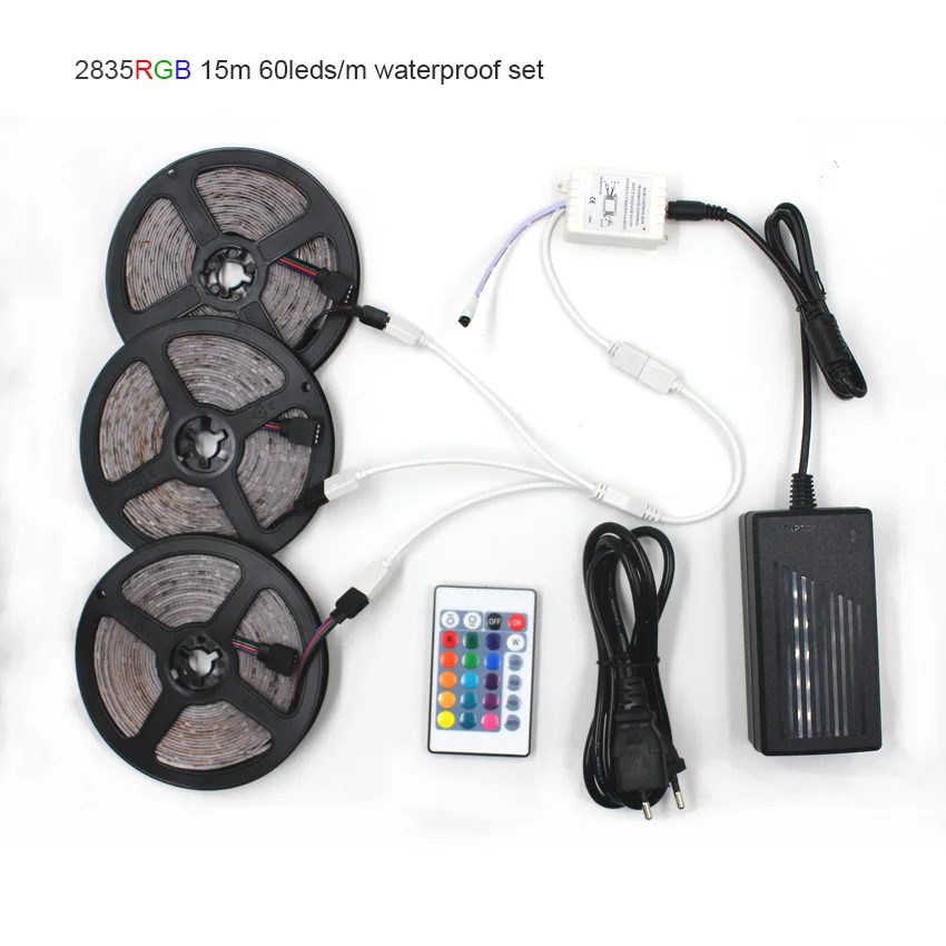 IKVVT RGB Светодиодная лента 5 м 10 15 SMD 2835 Диодная Лента светодиодная с 24 клавишным