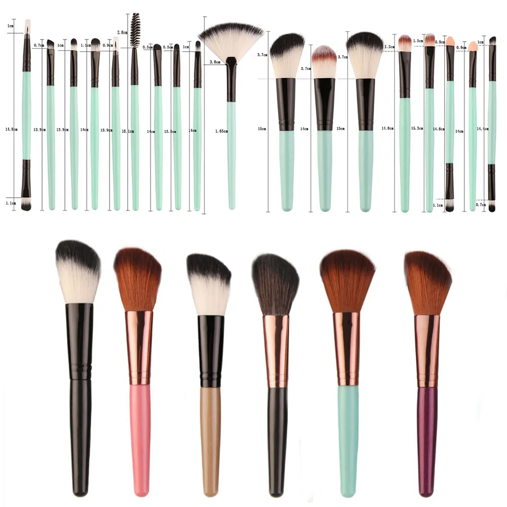 FRESHME 18 PCS Makeup Brushes Kits Professional Foundation Cosmetic Eyebrow Eye Shadow Brush Sets Tools Pinceaux | Красота и здоровье