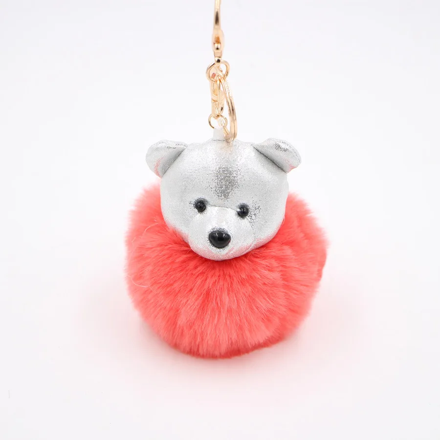 2019 New Fashion Jewelry Cute bear Ball Key Chain Car Keyring Holder Bag Pendant Charm Keychain Plush Fur Women | Украшения и