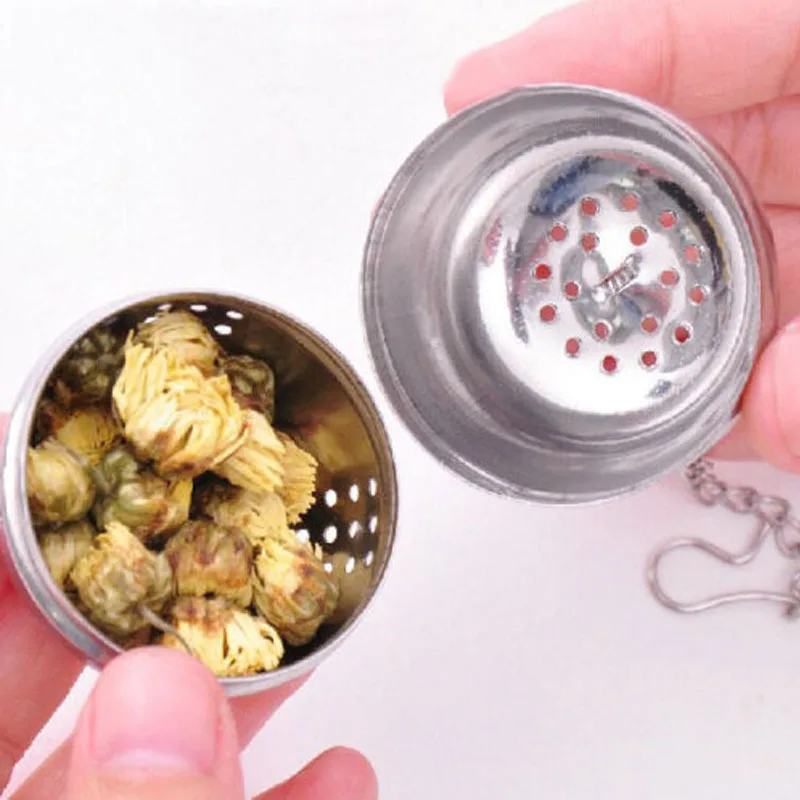 Tea Infuser Ball Mesh Loose Leaf Herb Strainer Stainless Steel Secure Locking Silver Filter | Дом и сад