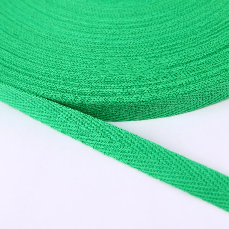 Ribbon 1cm 2cm Multi Color Herringbone Tape Ribbons 10mm Woven Cotton Sewing Overlock Cloth Strap Belt DIY Accessories 50Yards