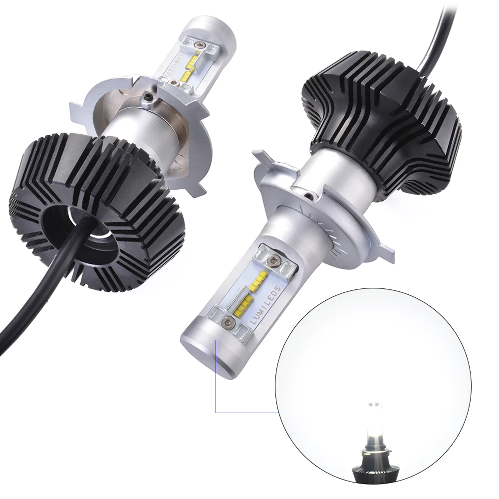 2 шт. для Philips СВЕТОДИОДНЫХ Чипов 80 Вт 9600LM H4/9003 Фары Высокой 6000 К Лампы White LD907 |