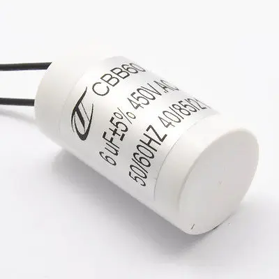 1 шт. пусковой конденсатор CBB60 AC450V 50/60 Гц 6 мкФ для двигателя стиральной машины |