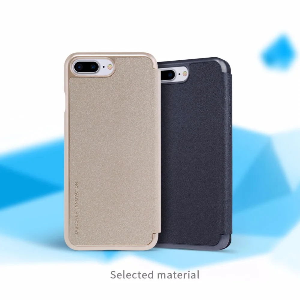 Чехол для Apple iphone 7 8 откидной NILLKIN Sparkle серии пластиковый чехол из искусственной