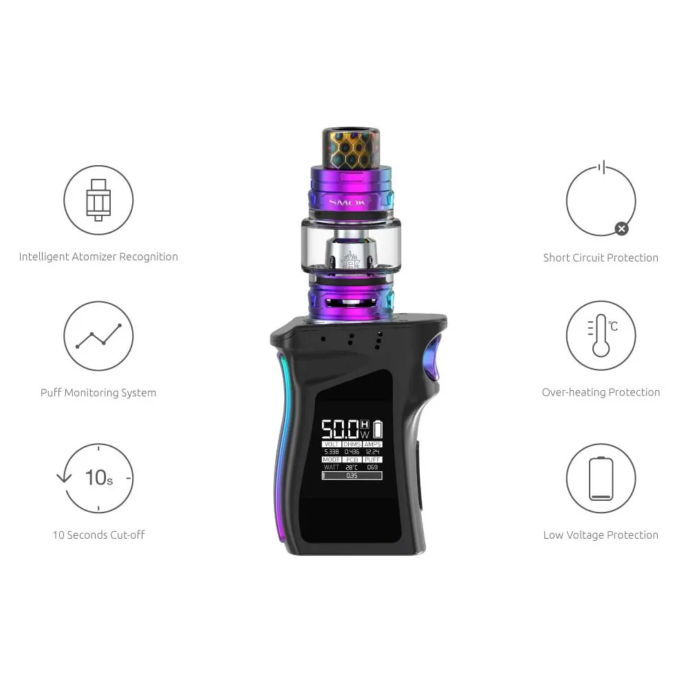 Электронная сигарета Smok Mag Детский комплект с 50 Вт Baby Box Mod 1600 мАч батарея и 4 5 мл TFV12