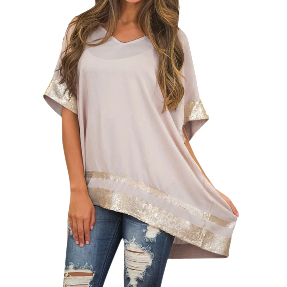Women's Shiny Liquid Wet Look blousr Bat sleeve size irregular hem shirt Vest Top Club Blouse Tanks |