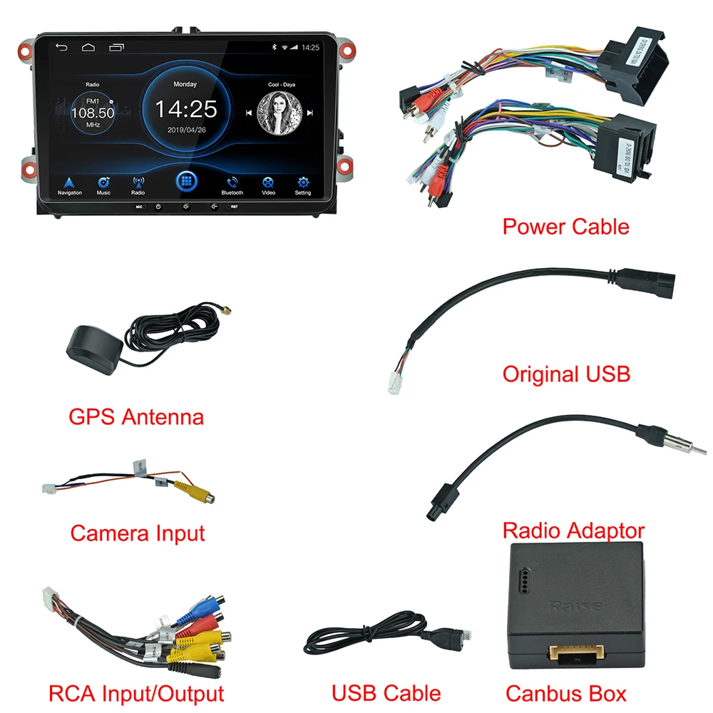 Ips Android 8 1 4G + 32G 1080 P видео для Volkswagen/Golf/Polo/Tiguan/Passat/b7/b6/SEAT/leon/Skoda/Octavia gps MirrorLink AM FM RDS |