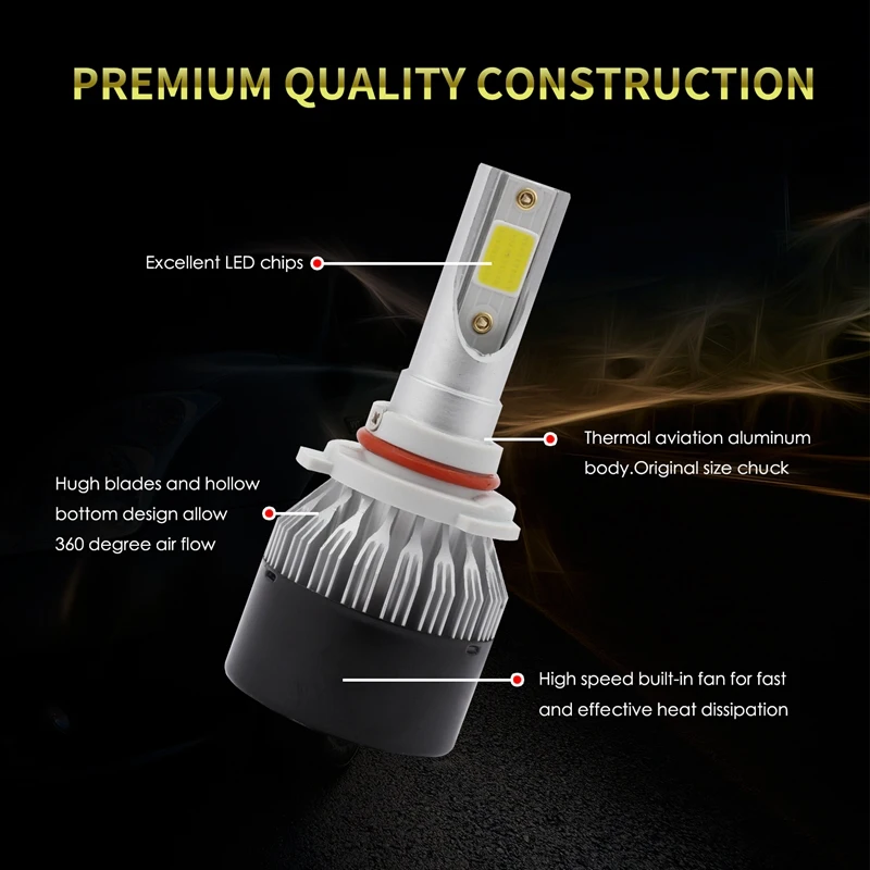Dob 9006 Hb4 Led Headlight Lamp Light Bulbs Conversion Kit 1500W 225000Lm Hid 6500K | Автомобили и мотоциклы