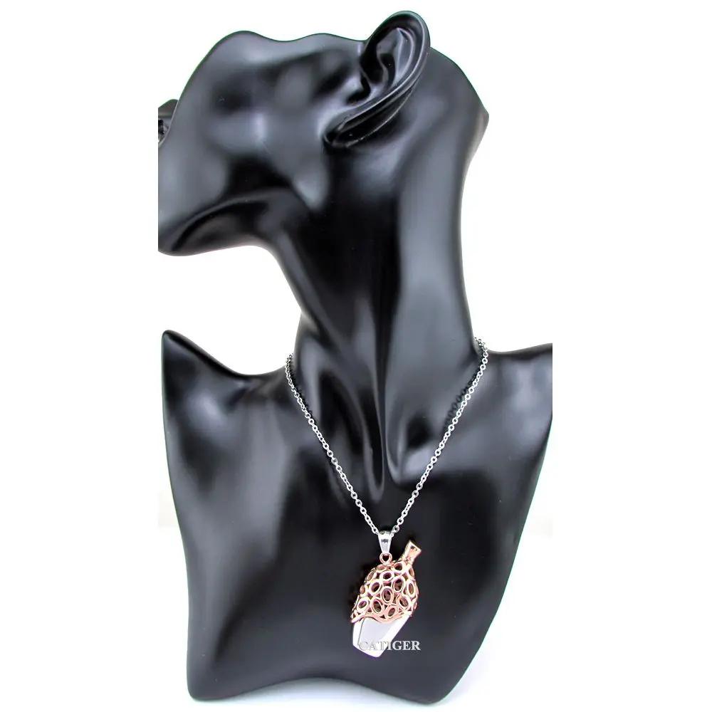 Подвеска в виде бутылки из нержавеющей стали с покрытием розового цвета