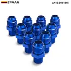 Алюминиевые прямые топливные фитинги 10 шт.лот, адаптер с наружной синей резьбой для всех масляных cooleтопливных баков