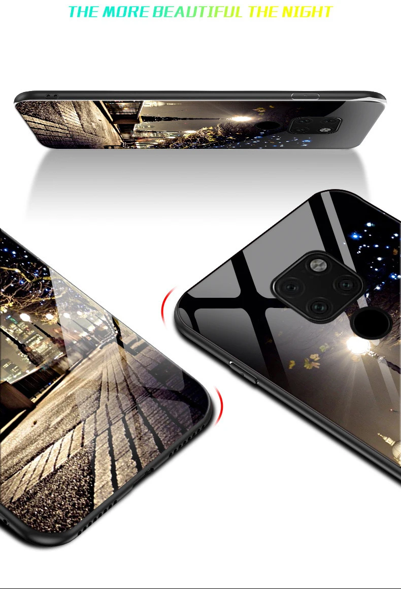 Световой закаленное Стекло чехол для huawei Коврики 20 P20 Lite рro 20Pro 20X Honor 8X макс 7X10 V10 Nova 3e 3 3i чехол Тигр чехол с картинкой из сериала Teen Wolf