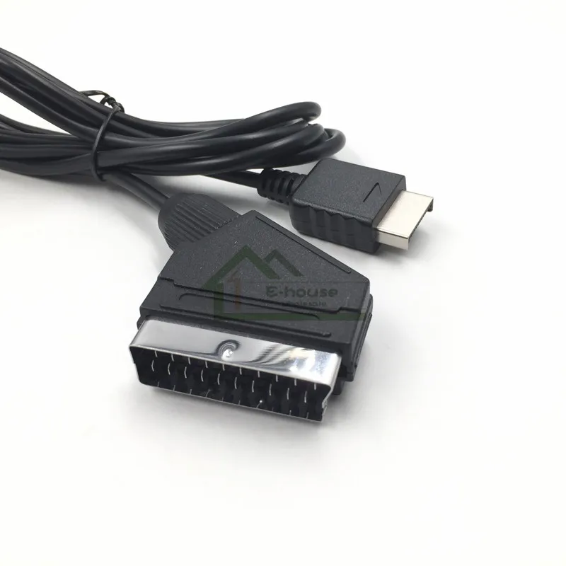 30 шт. E house RGB SCART кабель для Playstation PS2 TV AV свинцовый PS3 игровой консоли оптовая