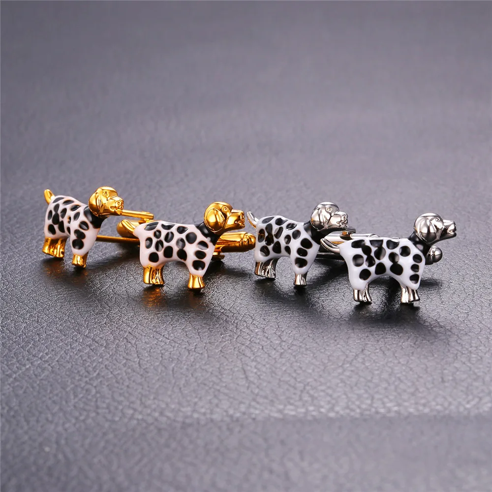 Spotty Dog Cufflinks For Men Gold/ color Cuff Buttons 2016 New Trendy Wholesale Design With Gift Box C1999G | Украшения и