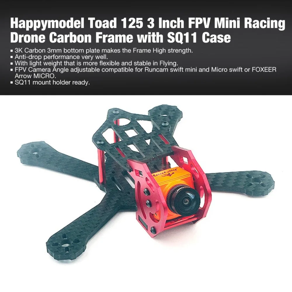 Happymodel Toad 125 3 дюйма FPV мини гоночный Дрон полный комплект карбоновой рамы с SQ11