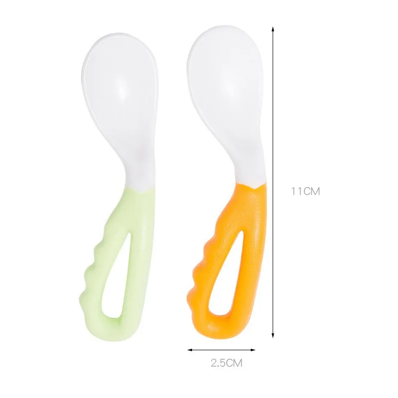 2 шт./лот высококачественные детские наборы ложек для самостоятельного кормления