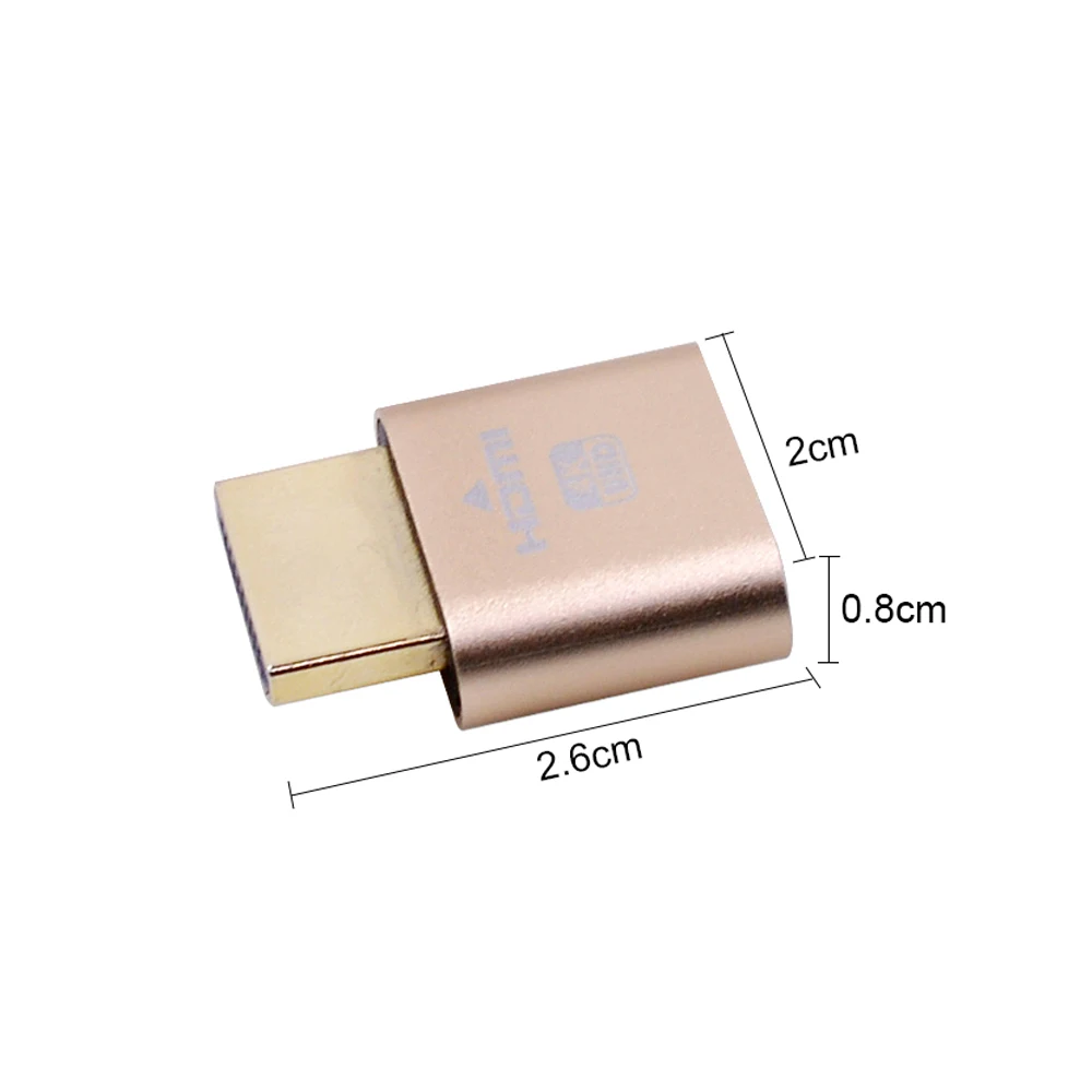 CHIPAL Gold VGA Виртуальная вилка HDMI манекен дисплей адаптер 1 4 DDC EDID Безголовый призрак