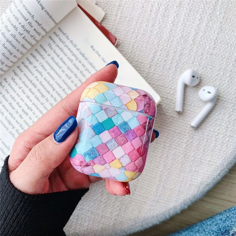 Чехол для airpods, роскошный, милый, мультяшный, чешуя Русалки, беспроводной, Bluetooth, чехол для наушников, жесткий пластик, для airpods, зарядная коробка