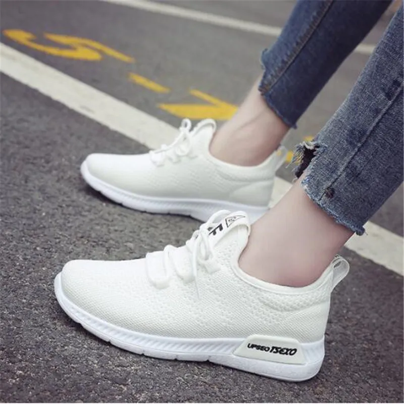 Женские сетчатые туфли повседневные дышащие удобные на плоской подошве