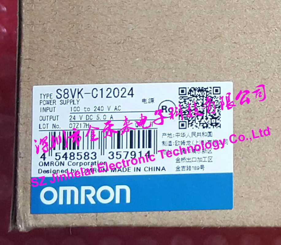 

New and original S8VK-C12024 OMRON Power module 120W INPUT:100-240VAC OUTPUT:24VDC 5.0A