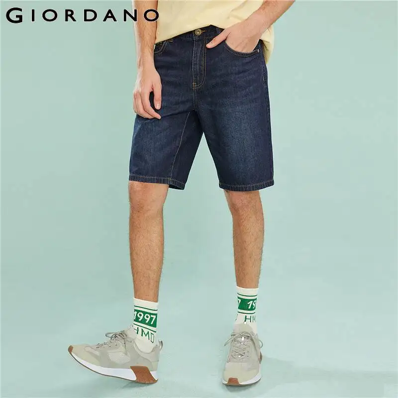 Giordano тонкие джинсовые шорты выполнены из натурального хлопка имеют три варианта