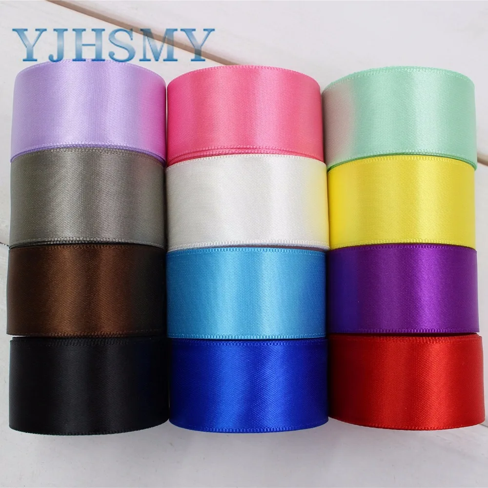 YJHSMY J-17428-D25MM-0000 25 мм 10 ярдов одноцветные атласные ленты материалы DIY аксессуары для