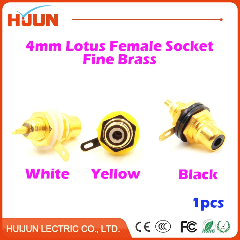 1 шт. 4 мм медная панель в виде банана и лотоса штепсельная вилка переходник для