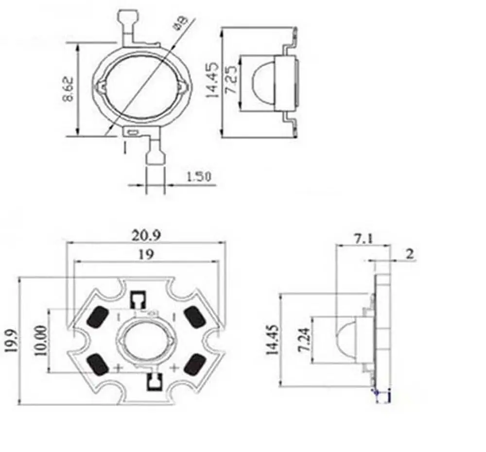 10X3 W завод растет полный спектр 380 840nm высокой мощности СИД + 6 10x3w драйвер|Подвесные