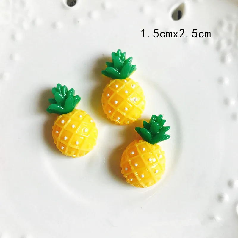 pineapple 5 шт. мини конфеты мороженое милый мультфильм игрушка для слизи Глина Шарм телефон случае кукла игрушка DIY украшения - Цвет: pineapple