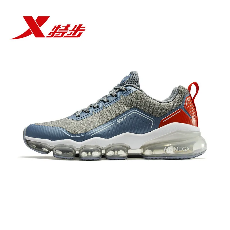 Xtep AIR MEGA, мужские кроссовки для бега, спортивные кроссовки, мужские легкие дышащие кроссовки на воздушной подушке 881119119210 - Цвет: gray