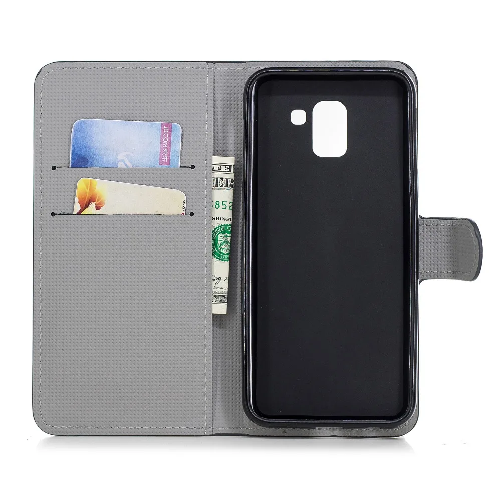 Флип-чехол для Samsung Galaxy J6 2018 J600F J4 (2018) J400F кожаный бумажник Coque J8 SM-J600G телефон