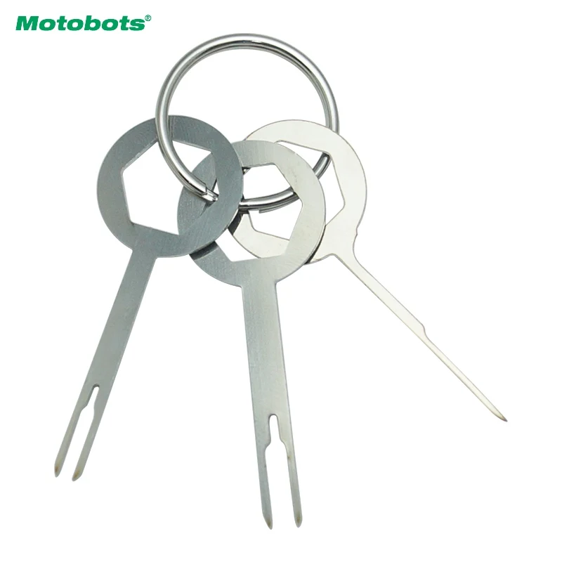 

MOTOBOTS 3pcs/set Car Terminal Wiring Crimp Connector Extractor Pin Removel Key Tool Auto Terminal Removal Tool Kit #5754