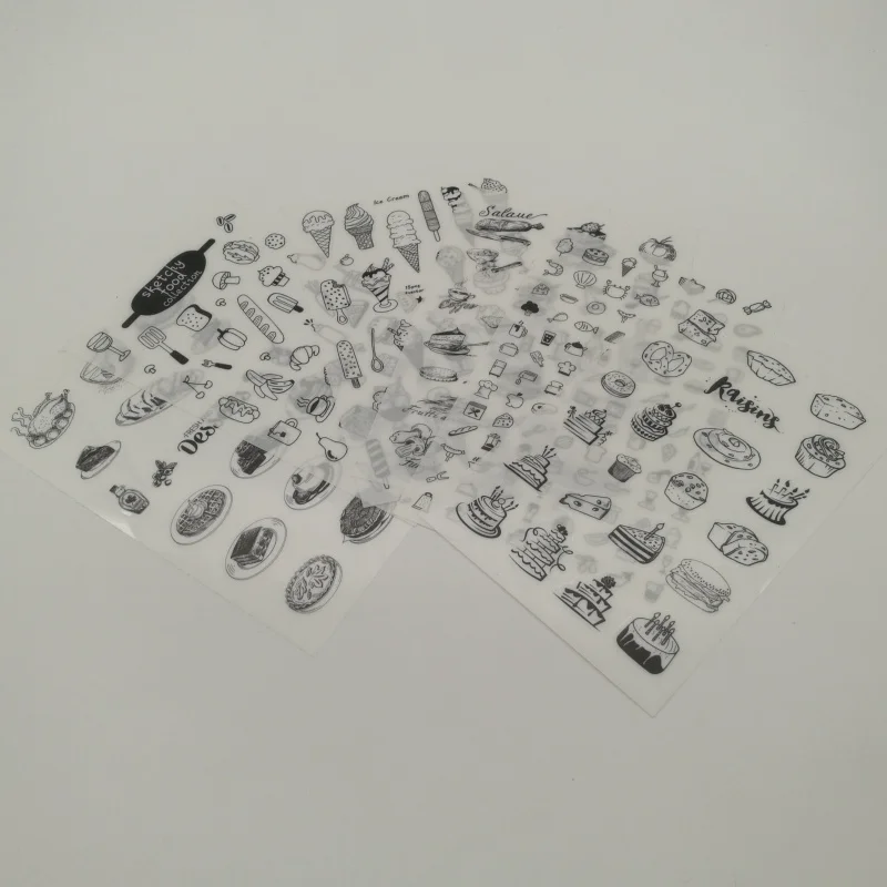 6 шт Черный Белый пищевой прозрачный органайзер для стикеров календарь дневник Книга Планировщик украшение для альбома дневник наклейка papeleria