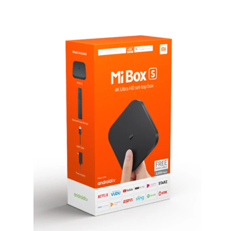 Оригинальная глобальная ТВ-приставка Xiaomi Mi S 4K HDR Android TV 8 1 Ultra HD 2G 8G WIFI Google Cast Netflix IPTV