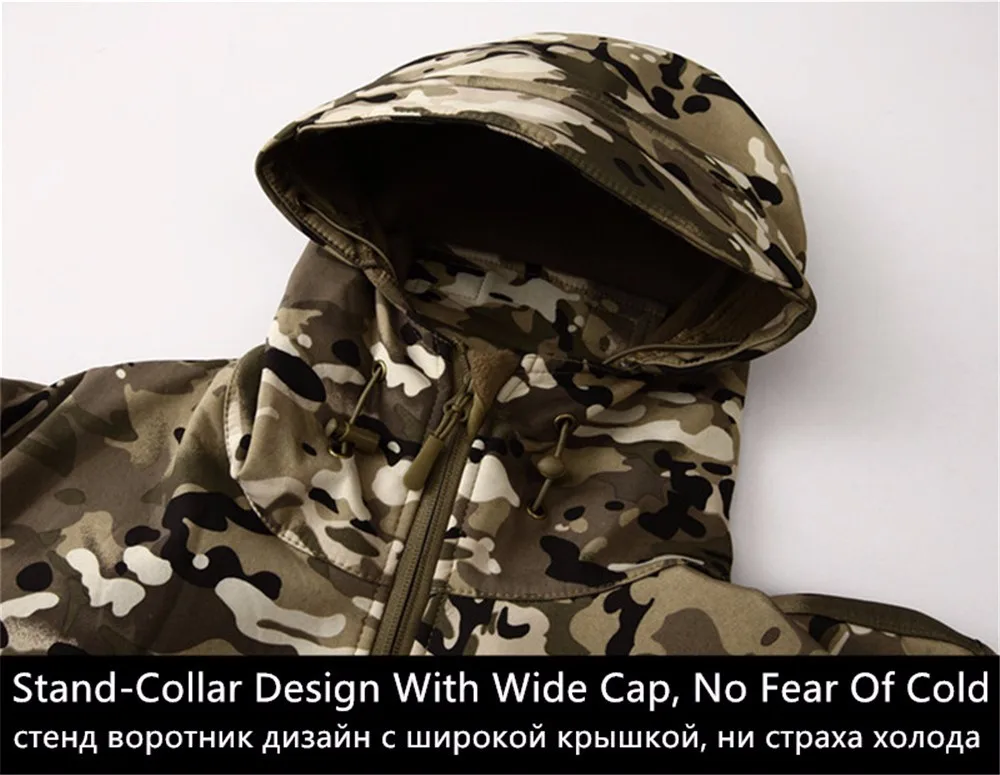 Mege брендовая камуфляжная Военная Мужская куртка с капюшоном, Sharkskin Softshell тактическое пальто армии США, мультикамо, лесной, A-TACS, AT-FG