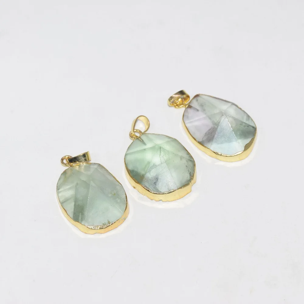 Граненый зеленый кристалл кварцевый амулет подвеска для ожерелья Радужный