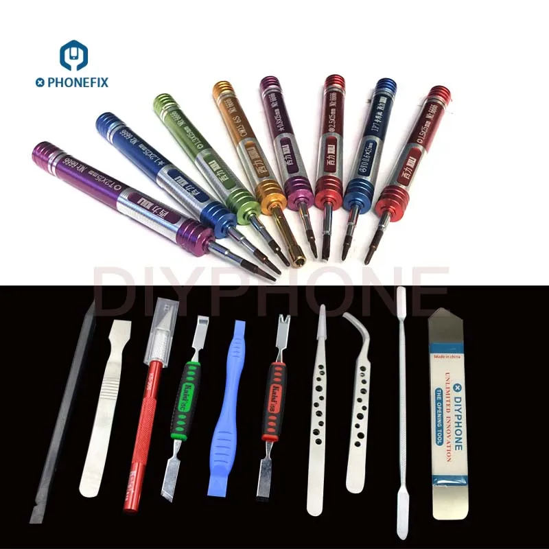 

PHONEFIX 18 Pcs Screwdriver Precision Tweezers Set Spudger Pry Opening Tools Kit for iPhone iPad Samsung Xiaomi Full Series