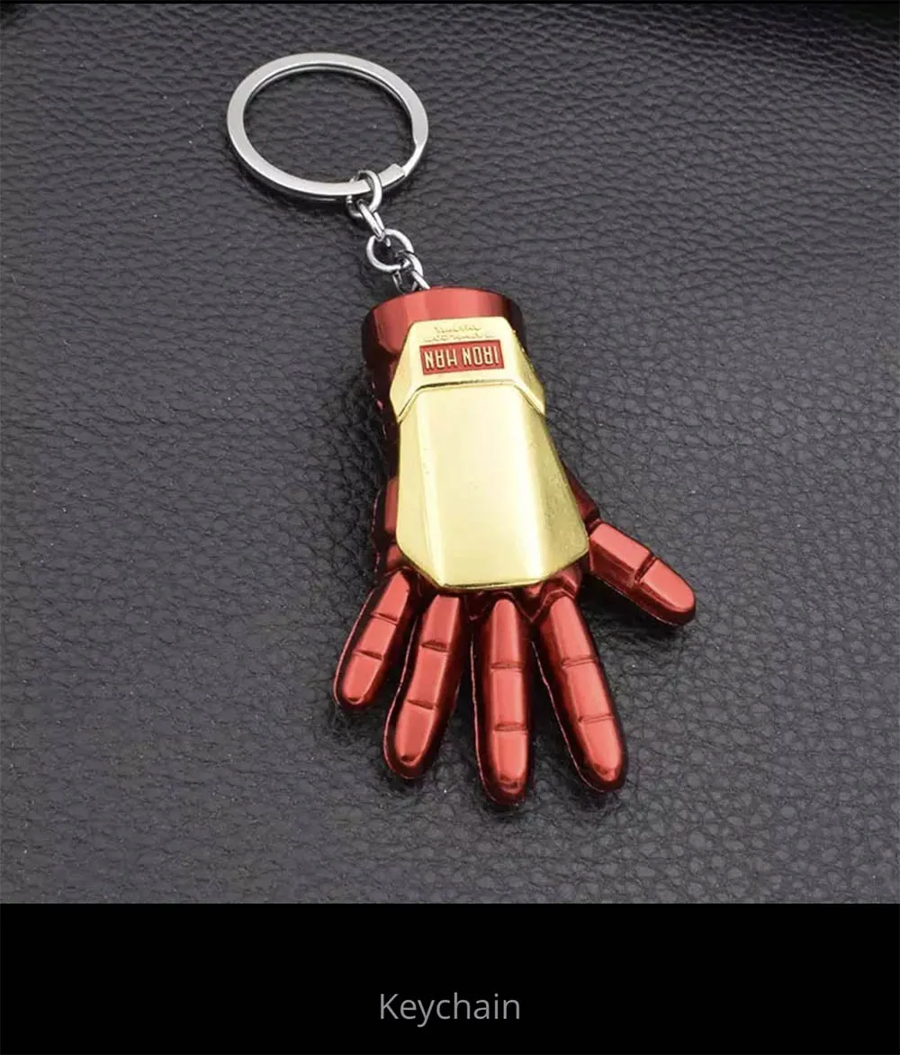 Keychain Железный человек перчатка танос Бесконечность рукавица Мстители эндшпиль Железный человек нано рукавица Броня Тони Старк Косплей Костюм Опора Горячая игрушка - Цвет: Keychain