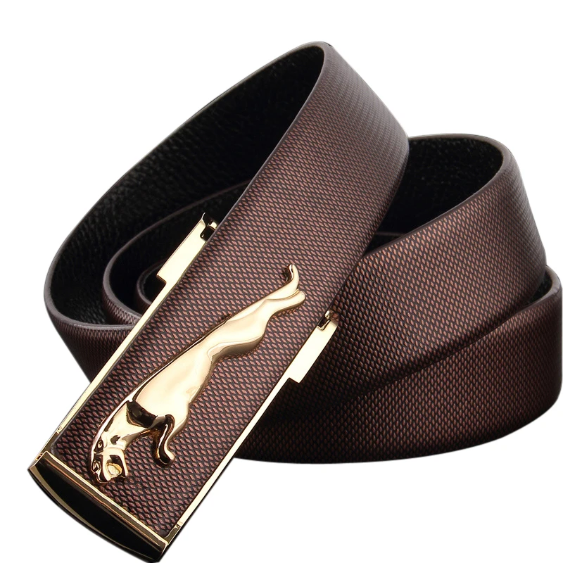 Высокое Качество корова кожаный ремешок мужской автоматический пряжки ремни для