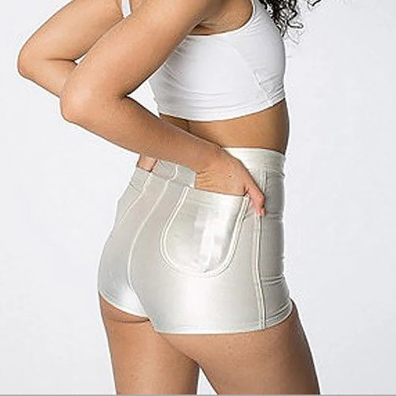 Women Mini Shorts Hot Shiny Disco Clubwear High Waist Apparel Sexy Ladies Costume Summer Short Trousers Fashion New Sale
