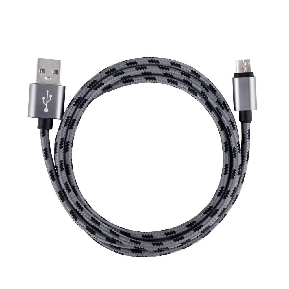 EPULA Micro USB кабель высокой мощности 1 м 2A Плетеный алюминиевый для передачи данных и